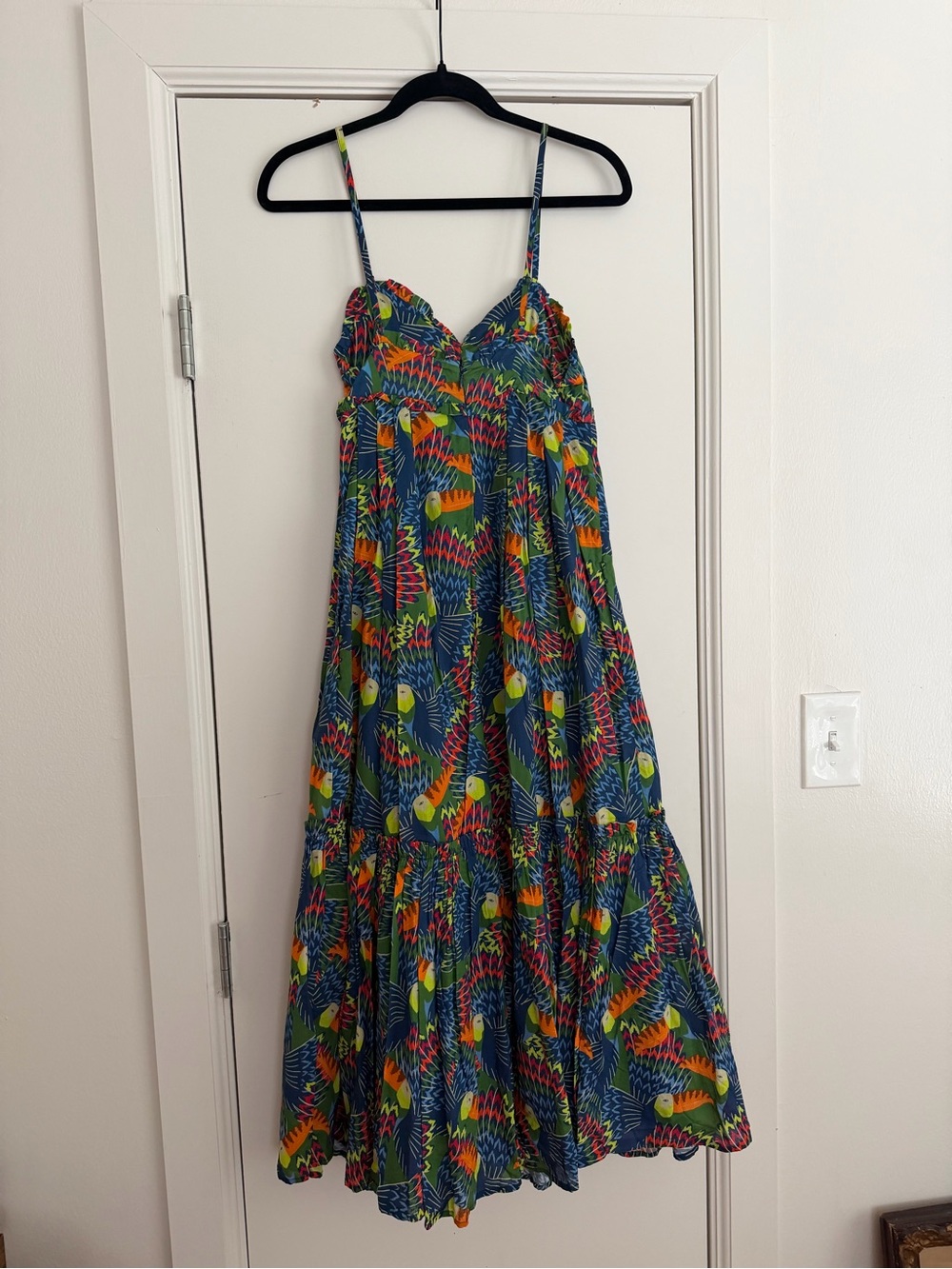 Farm Rio/ Tropical Print Toucan Maxi Dress - Picture 2 of 3